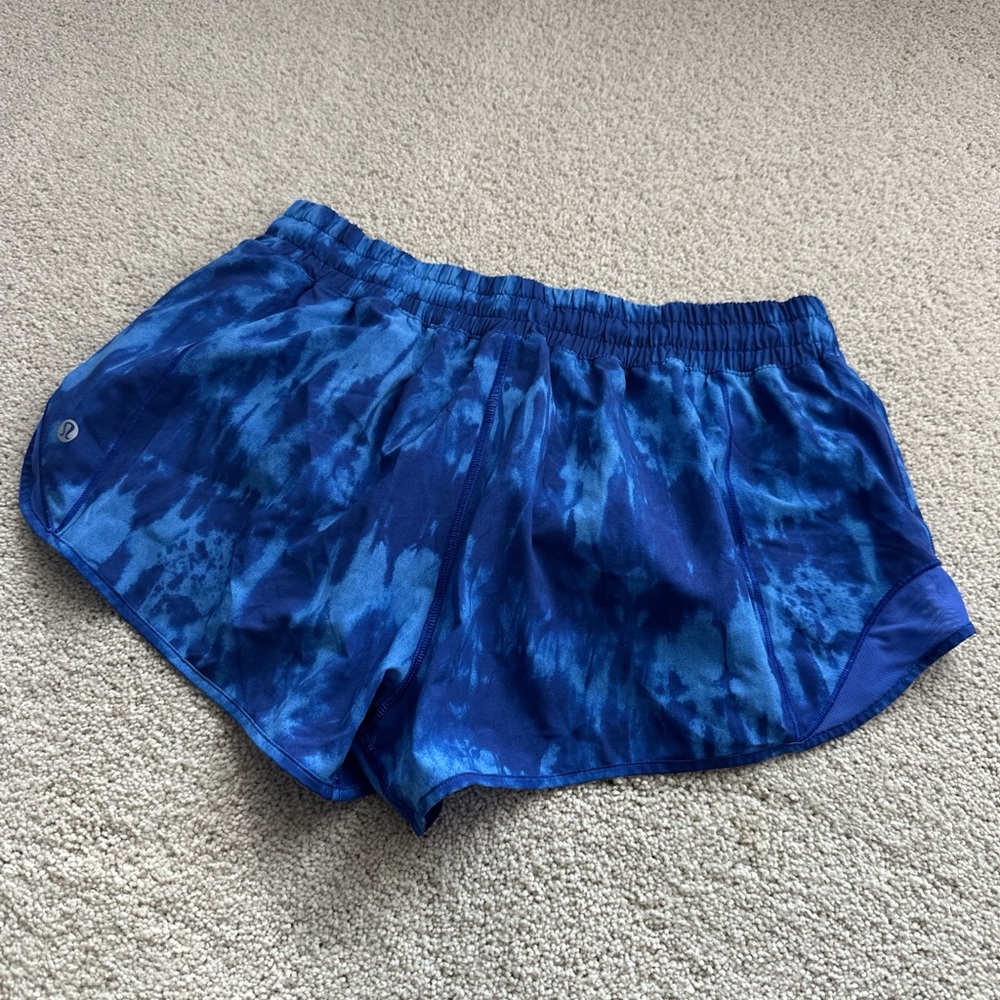 Lululemon Athletica Navy Tie-Dye Athletic Shorts